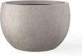 Kante 19.9' Dia Round Concrete Planter, Outdoor/Indoor Large Bowl Plant Pots with Drainage Hole and Rubber Plug for Garden Patio Balcony Home, Weathered Concrete