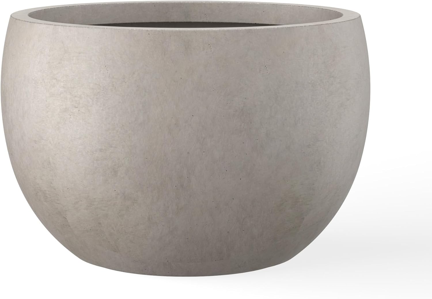 Kante 19.9' Dia Round Concrete Planter, Outdoor/Indoor Large Bowl Plant Pots with Drainage Hole and Rubber Plug for Garden Patio Balcony Home, Weathered Concrete