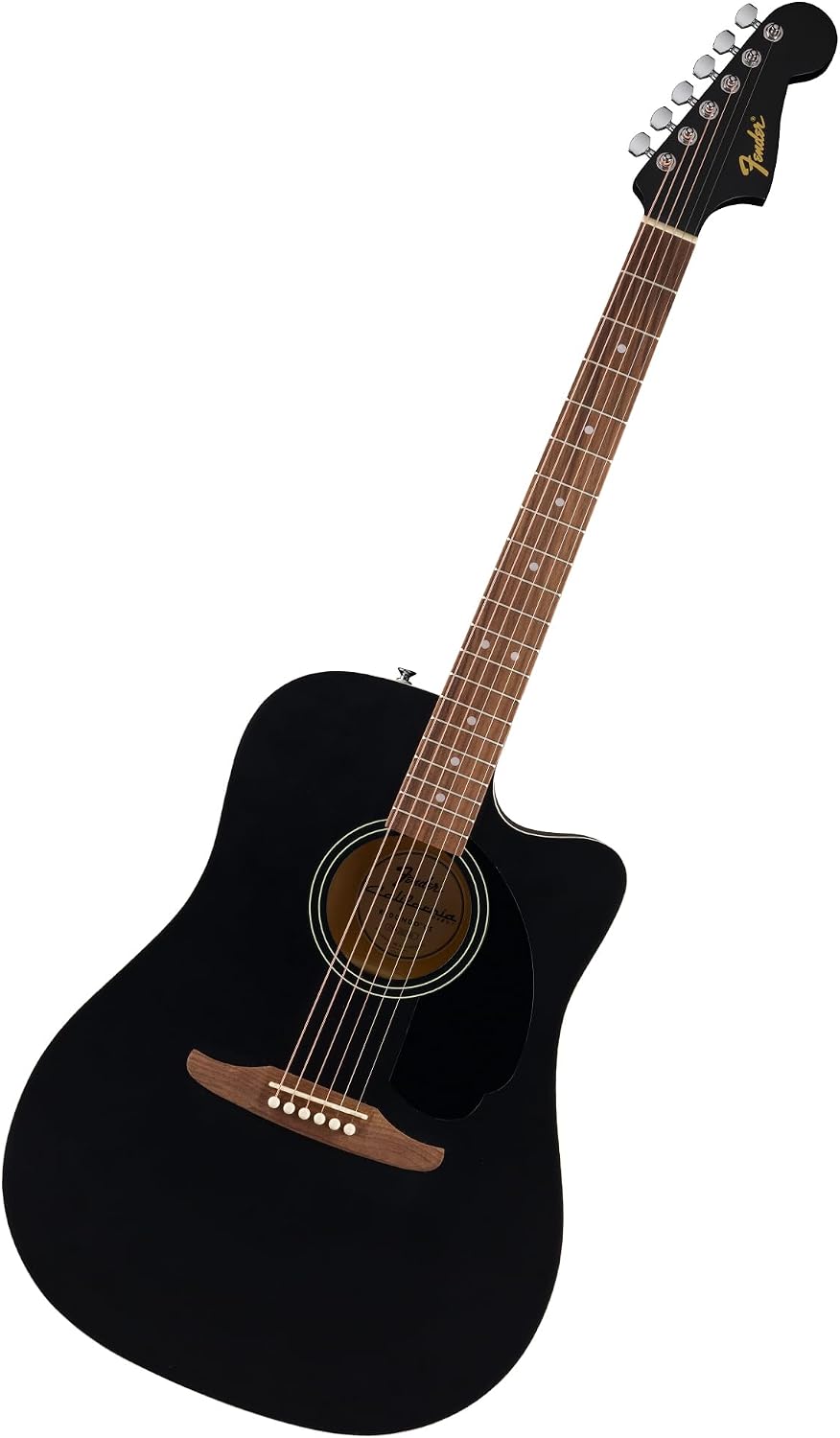 Fender California Debut Redondo CE Series Acoustic Guitar, Beginner Guitar, 2-Year Warranty, Includes Built-In Tuner, Black