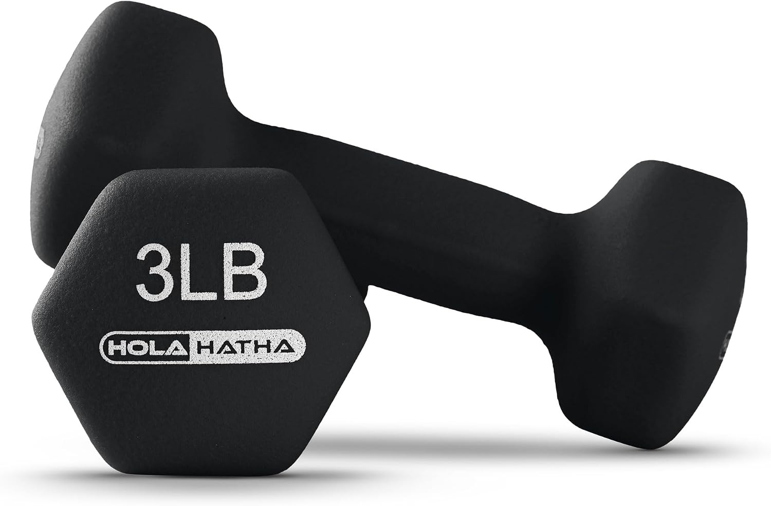 HolaHatha Neoprene Dumbbell Weights Set w/Rack, Home Gym Equipment - Portable Weighted Exercise Dumbbells for Fitness, Training, and Lifting Workouts