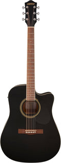 Gretsch Prelude D100CE Dreadnought Cutaway Acoustic/Electric Guitar, Beginner Guitar, Black