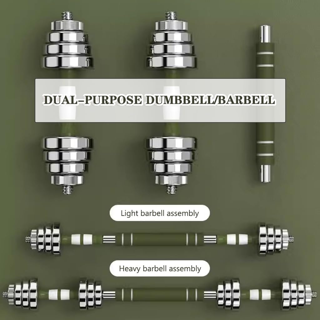 Dumbbell Set Pair Household Pure Steel Adjustable Weight For Men And Women, Dual Purpose Fitness Barbell, Bodybuilding Exercise Equipment