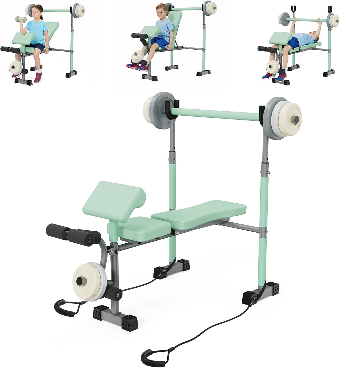 Kids Workout Equipment, Adjustable Weight Set, Kids Exercise Equipment for Home Gym Fitness & Exercise, Workout Fitness Set for Home Gym