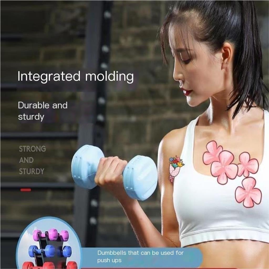 Dumbbel Fitness Dumbbells For Men And Women Home Exercise Dumbbells For Arm Muscle Training Home Fitness Equipment Barbell, 6kg, Pink