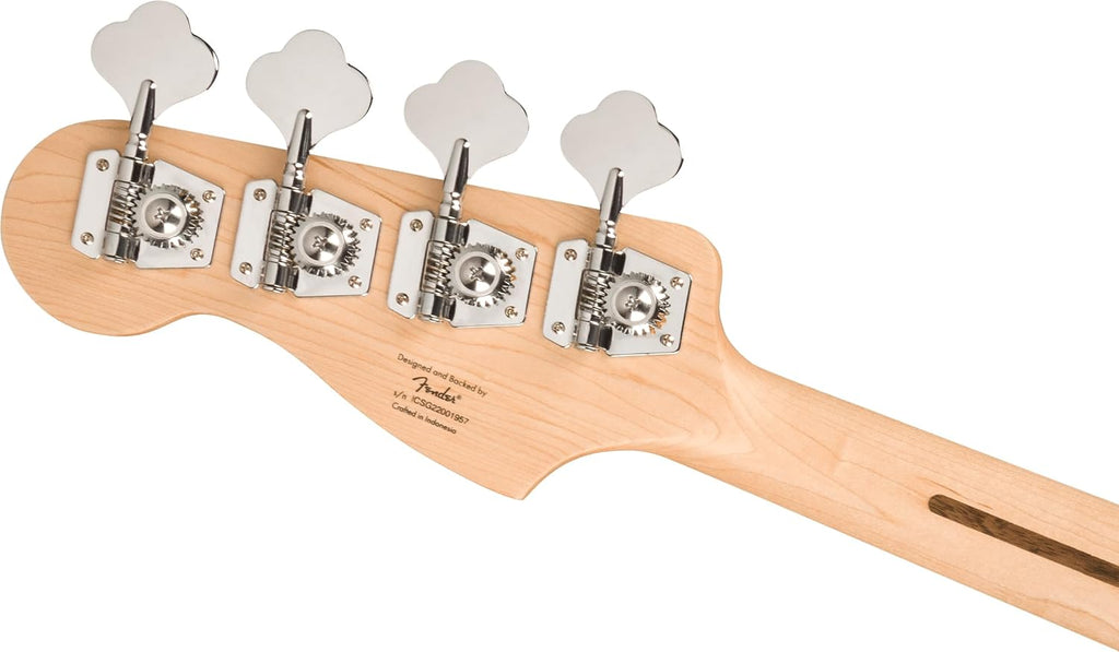 Fender Squier Sonic Precision Bass Guitar, Beginner Guitar, Includes 30 Days of Free Lessons, Laurel Fingerboard and Step Up Pickups, Chrome Hardware, and Polyurethane Finish, Black