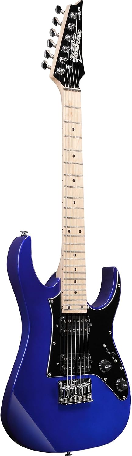 Ibanez GRGM21M RG Gio miKro Short-Scale Electric Guitar - Jewel Blue Bundle with Gig Bag, Tuner, Strap, Instrument Cable, Austin Bazaar Instructional DVD, and Polishing Cloth
