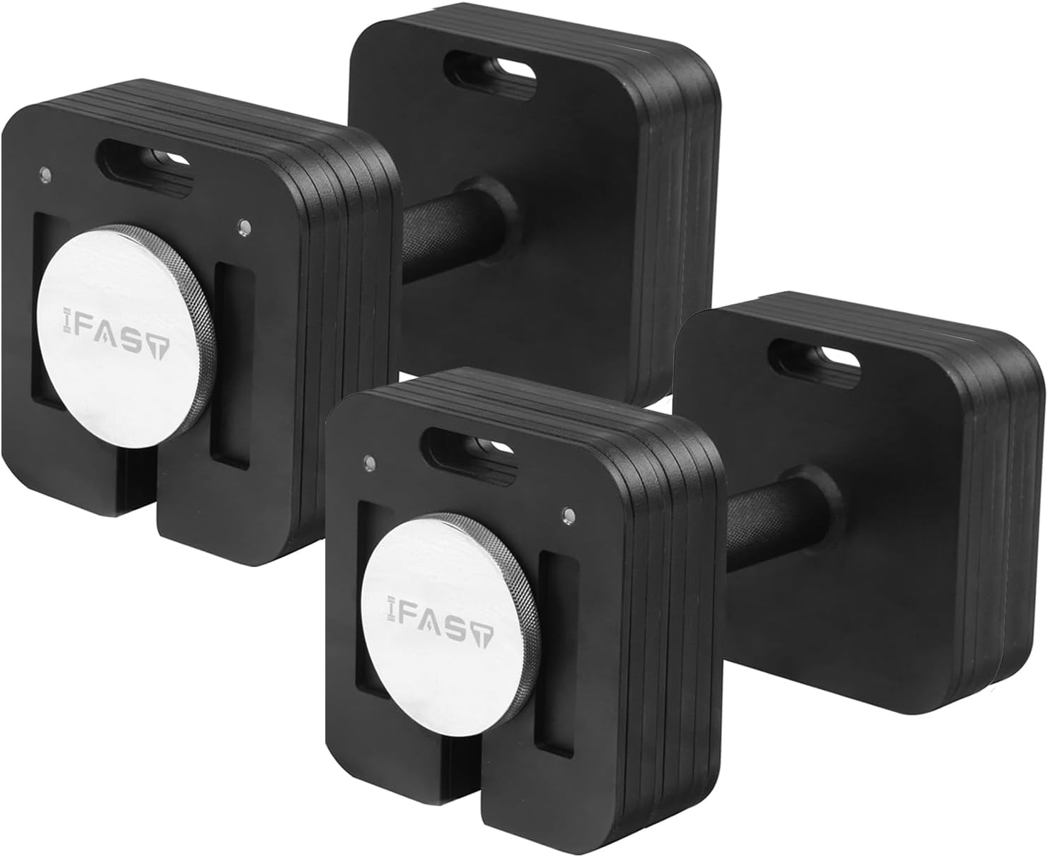 9 in 1 Free Adjustable Dumbbells Set ，80 LBS Square Dumbbell Quick-Lock， Adjustable Free Weights Gym Equipment ，Home Dumb Bells Hand Weights for Men Exercise & Fitness Dumbbells