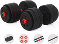 Adjustable Dumbbell Barbell Set (88LB/66LB/44LB) Weight with Connecting Rod 2 in 1 Home Body Workout Exercise Equipment for Men and Woman