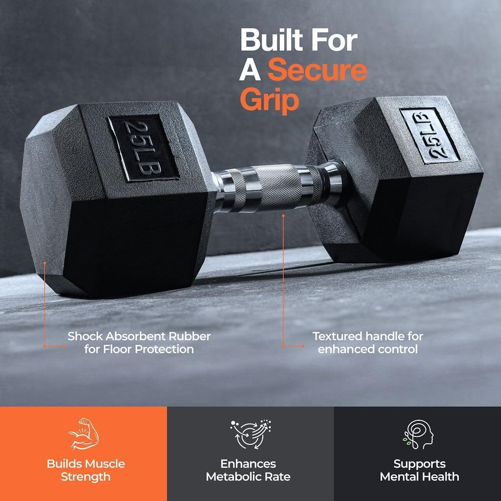 Weights Dumbbells Set with Rack - 150 lb Rubber-Coated Dumbbells for Easy Grip | Durable Carbon for Strength Training | Essential Workout Equipment for All Fitness Levels