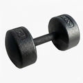 Legacy Solid Round Dumbbell Black – Heavy Duty Cast Iron Hand Weight with Knurled Ergonomic Grip for Strength Training, Muscle Toning, Home Gym Workout – 5 lb to 150 lb In Single & Pair