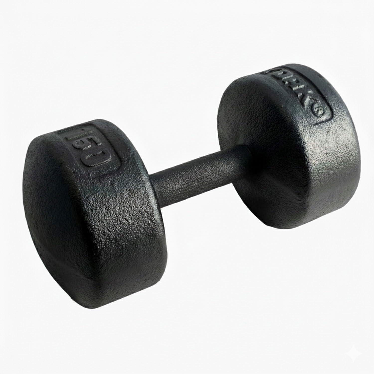Legacy Solid Round Dumbbell Black – Heavy Duty Cast Iron Hand Weight with Knurled Ergonomic Grip for Strength Training, Muscle Toning, Home Gym Workout – 5 lb to 150 lb In Single & Pair