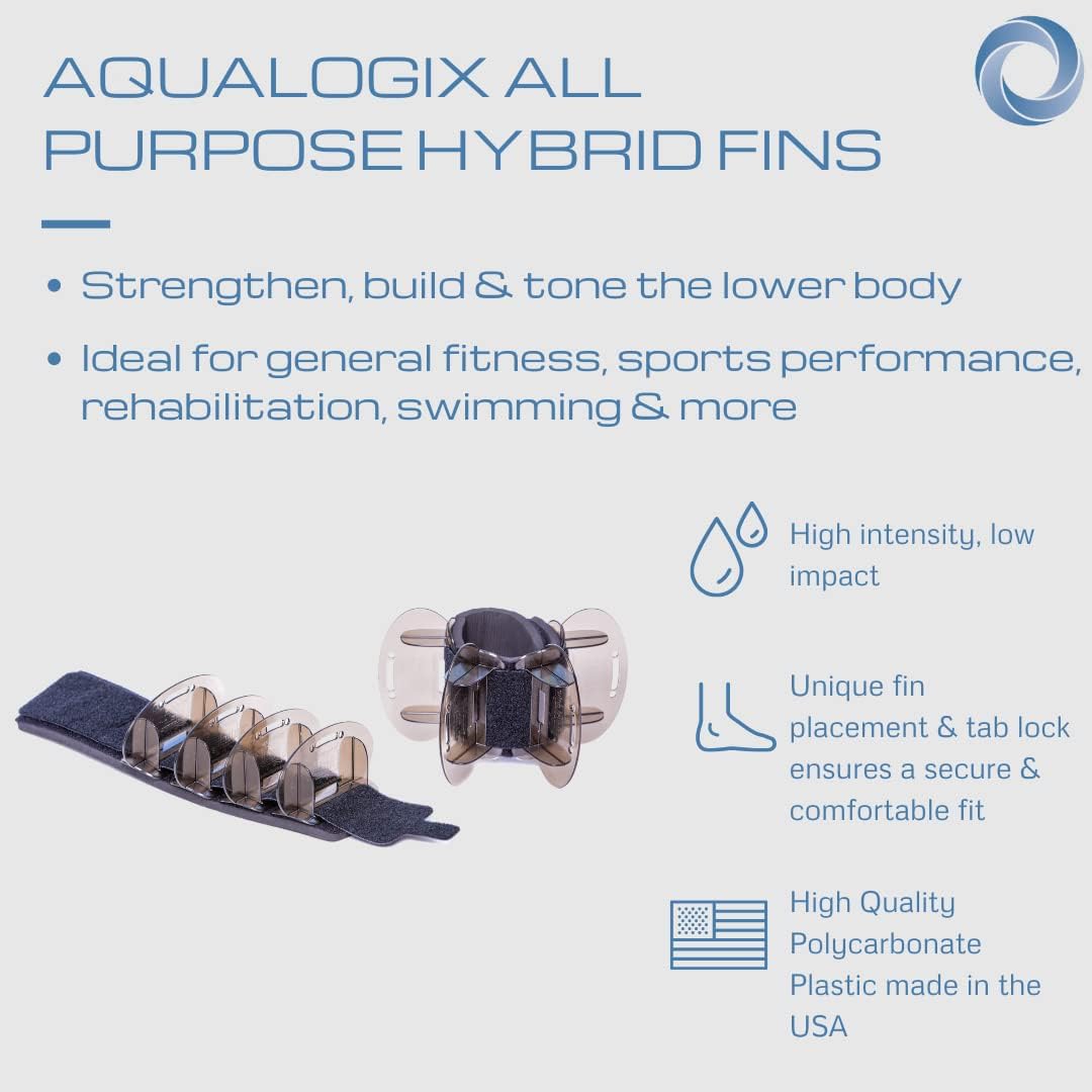 Total Body Pool Weights for Water Exercise Bundle, Polycarbonate Upper Body Bells & Padded Lower Body Fins, Aqua Therapy, Pool Exercise, Water Aerobics, Color Indicate Resistance Level