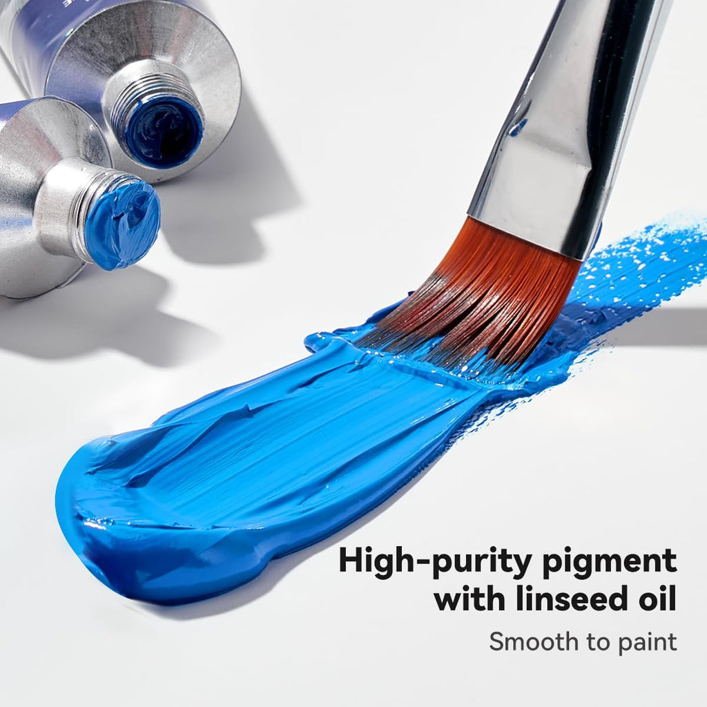 Paul Rubens Oil Paint, 20 Basic Colors*170 ml LargeTubes, Professional Oil Based Paint with High Saturation, Creamy Texture, and Consistency,Art Supplies for Artists, Students, Beginners