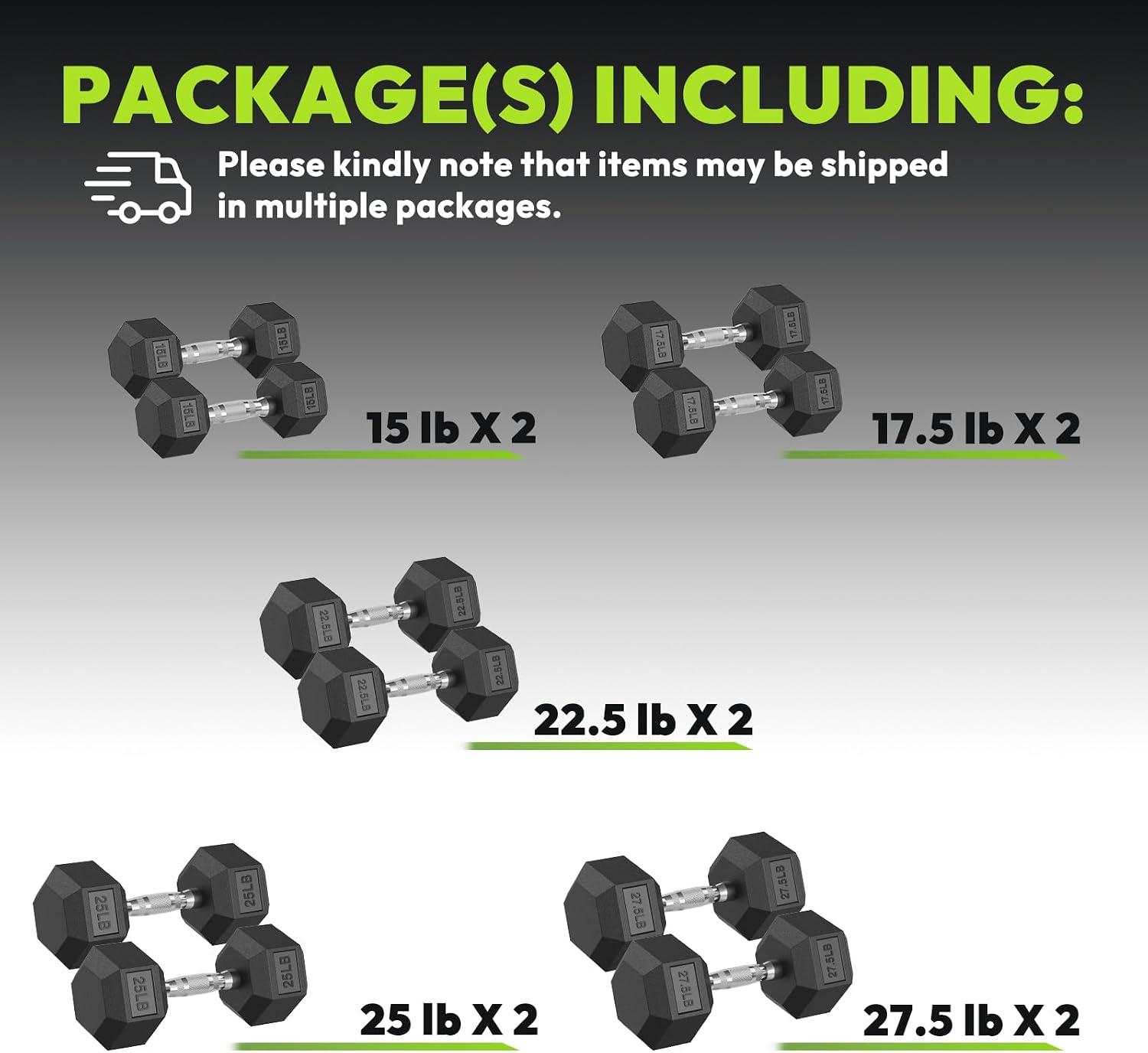 Hex Dumbbell Sets with Rack, 90-640 lb Rubber Encased Exercise & Fitness Dumbbells Set, Hand Weight for Strength Training, Weight Dumbbells