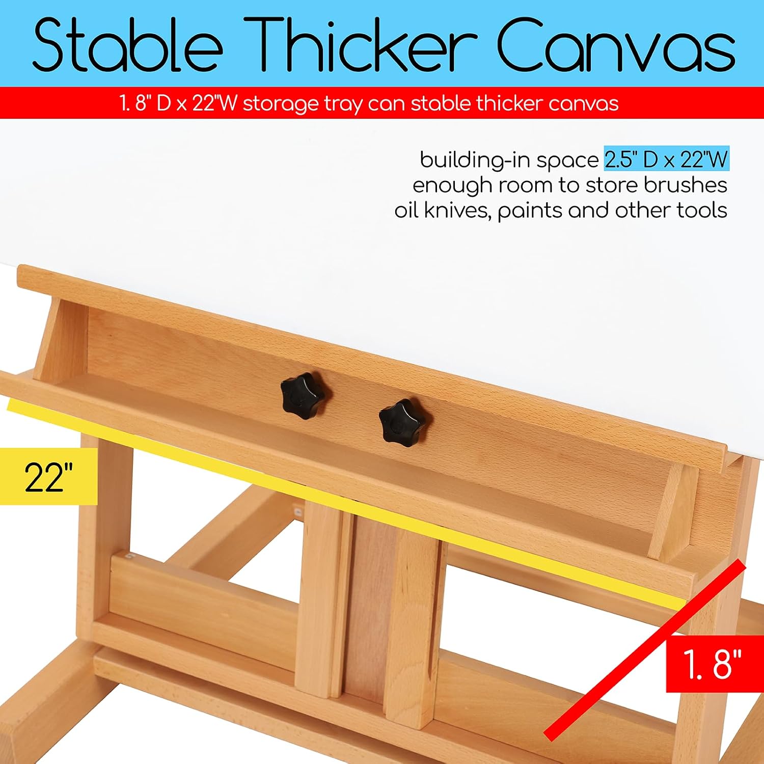 MEEDEN Large H-Frame Easel, Easel Stand for Paintings, Painting Easels, Easel Stand for Display, Solid Beechwood Wooden Easels for Painting Canvas, Holds Canvases Up to 78', Natural Color