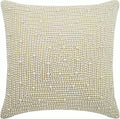 The HomeCentric Throw Pillow Covers Pack of 2, 18x18 Inch (45x45 cm) Ivory Silk, Handmade Contemporary Abstract Easter - Pearl World