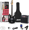 LyxPro 30 Inch Electric Guitar and Starter Kit for Kids with 3/4 Size Beginner's Guitar, Amp, Six Strings, Two Picks, Shoulder Strap, Digital Clip On Tuner, Guitar Cable and Soft Case Gig Bag - Black