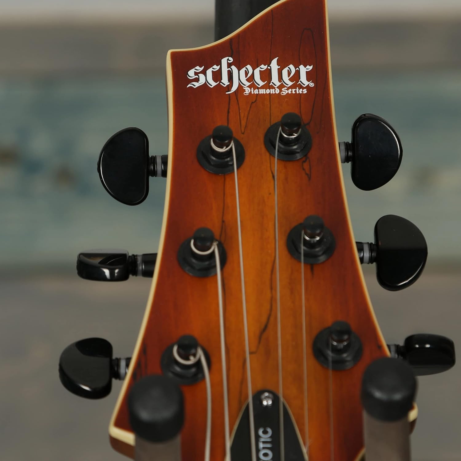 Schecter C-1 Exotic Spalted Maple Electric Guitar - Satin Natural Vintage Burst