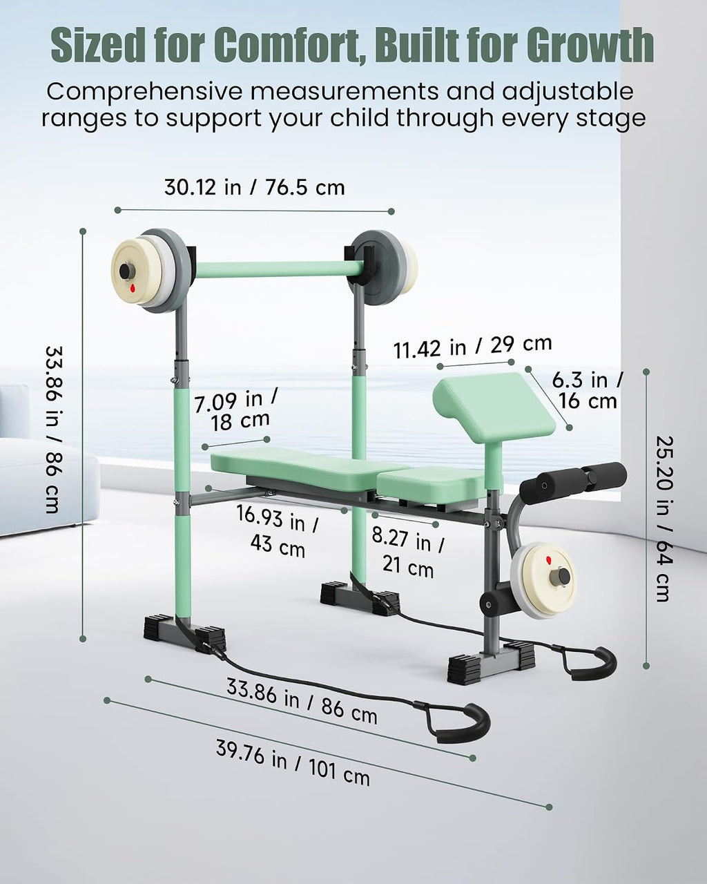 Kids Workout Equipment, Adjustable Weight Set, Kids Exercise Equipment for Home Gym Fitness & Exercise, Workout Fitness Set for Home Gym