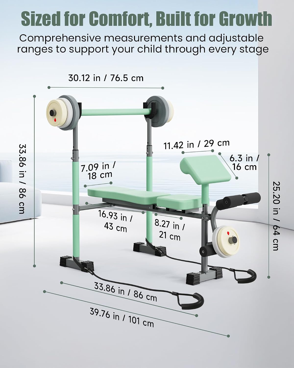 Kids Workout Equipment, Adjustable Weight Set, Kids Exercise Equipment for Home Gym Fitness & Exercise, Workout Fitness Set for Home Gym