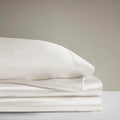 22 Momme 100% Mulberry Silk Bedding Set - 4-Piece Luxury Queen Size (2 Pillowcases, 1 Fitted Sheet, 1 Flat Sheet) - Fits 14-16' Deep Pocket (Solid, Ivory)