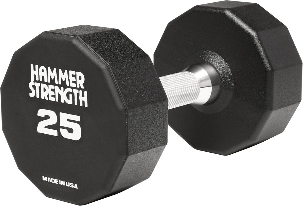 Hammer Strength 12 Sided Urethane Dumbbell 25Lb (1 Dumbbell)
