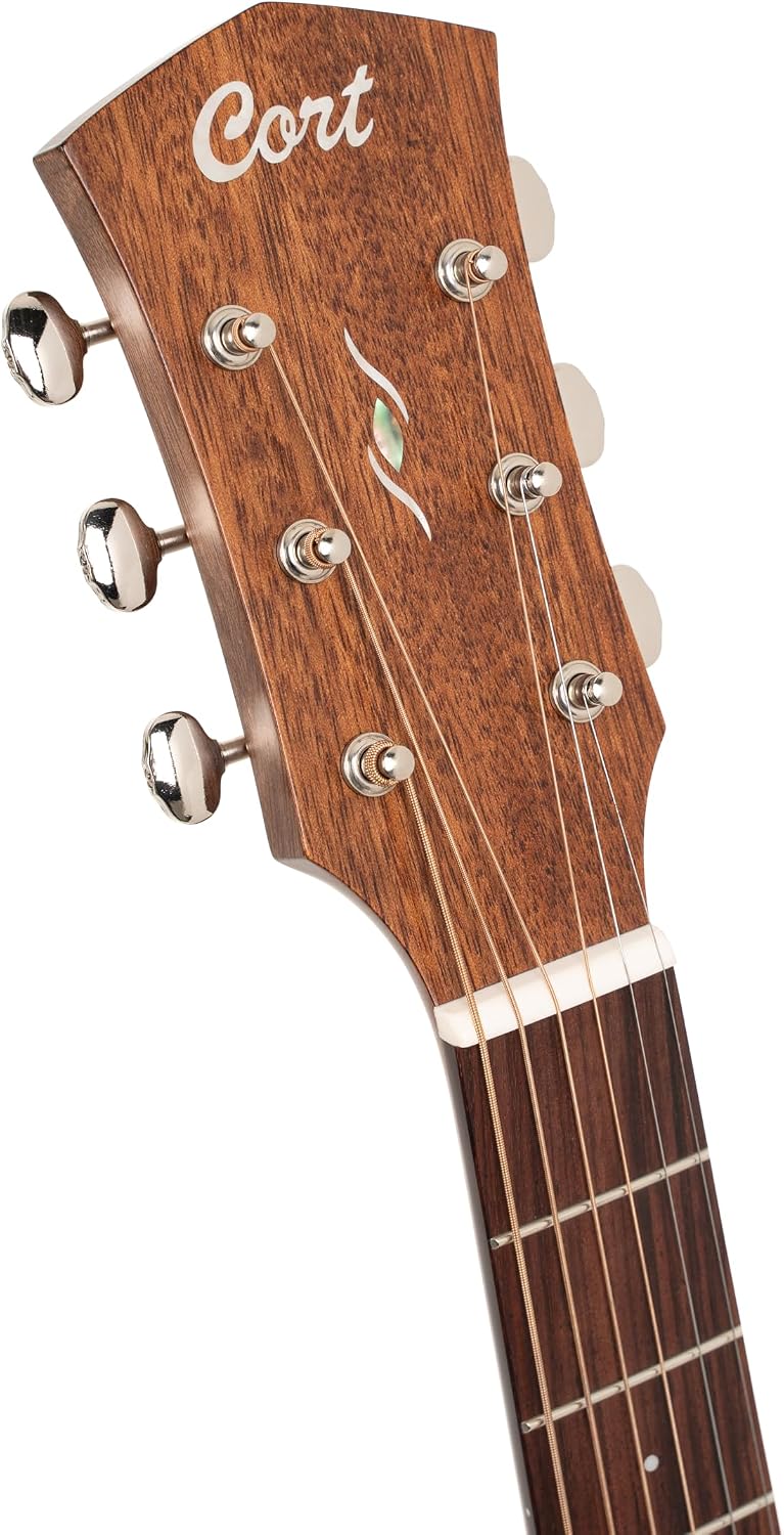 Cort Essence Series ES-GA4 Grand Auditorium Cutaway Acoustic Electric Guitar, Natural Semi Gloss (GA4NSG)