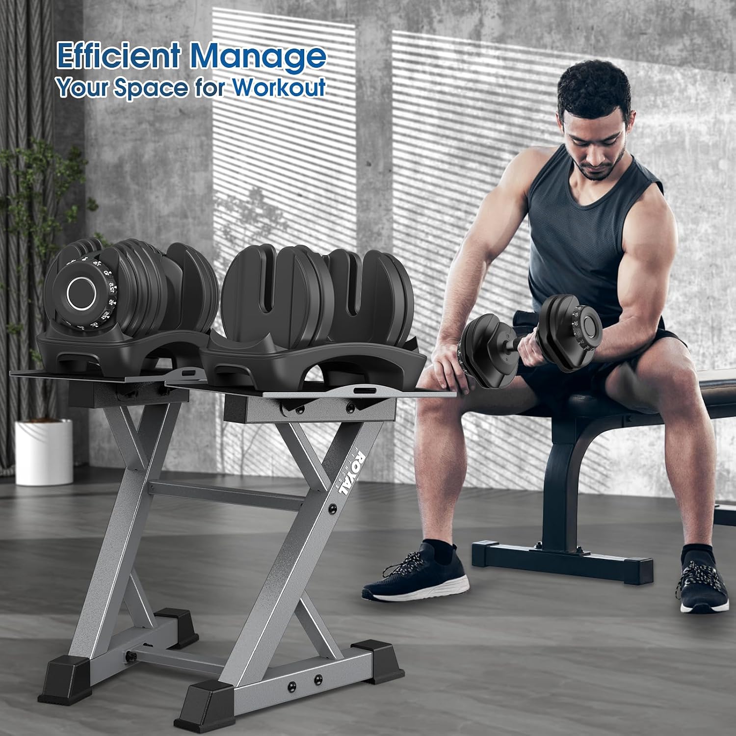 Adjustable Dumbbell Rack Weight Rack Heavy Duty, Home Gym Dumbbell Storage Stand Holder