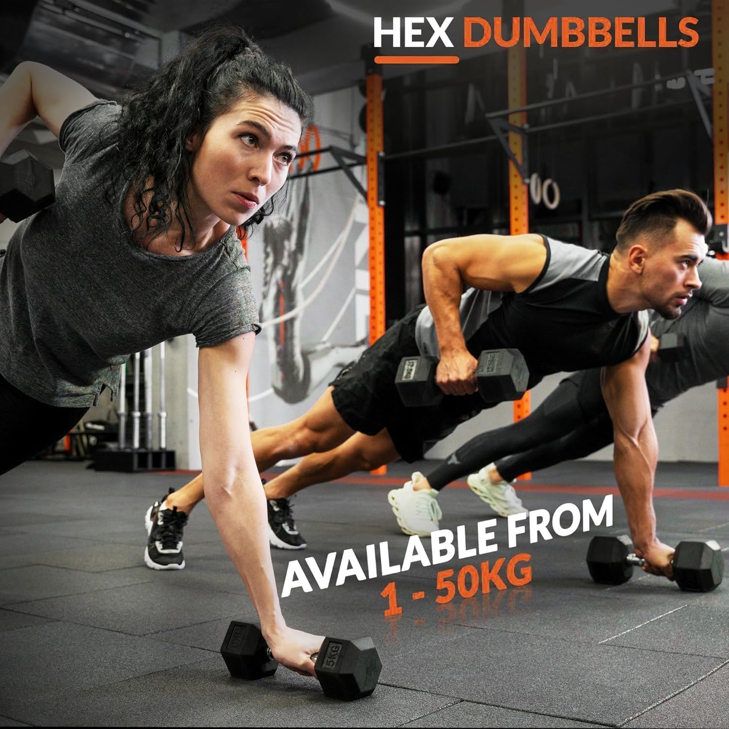 350-550 lbs Hex Weight Dumbbell Set with Rack 5-50 lbs Hand Weights for Strength Training for Home Gyms Rubber Iron Coated Dumbbells Exercise & Fitness Equipment to Training Strength Muscle