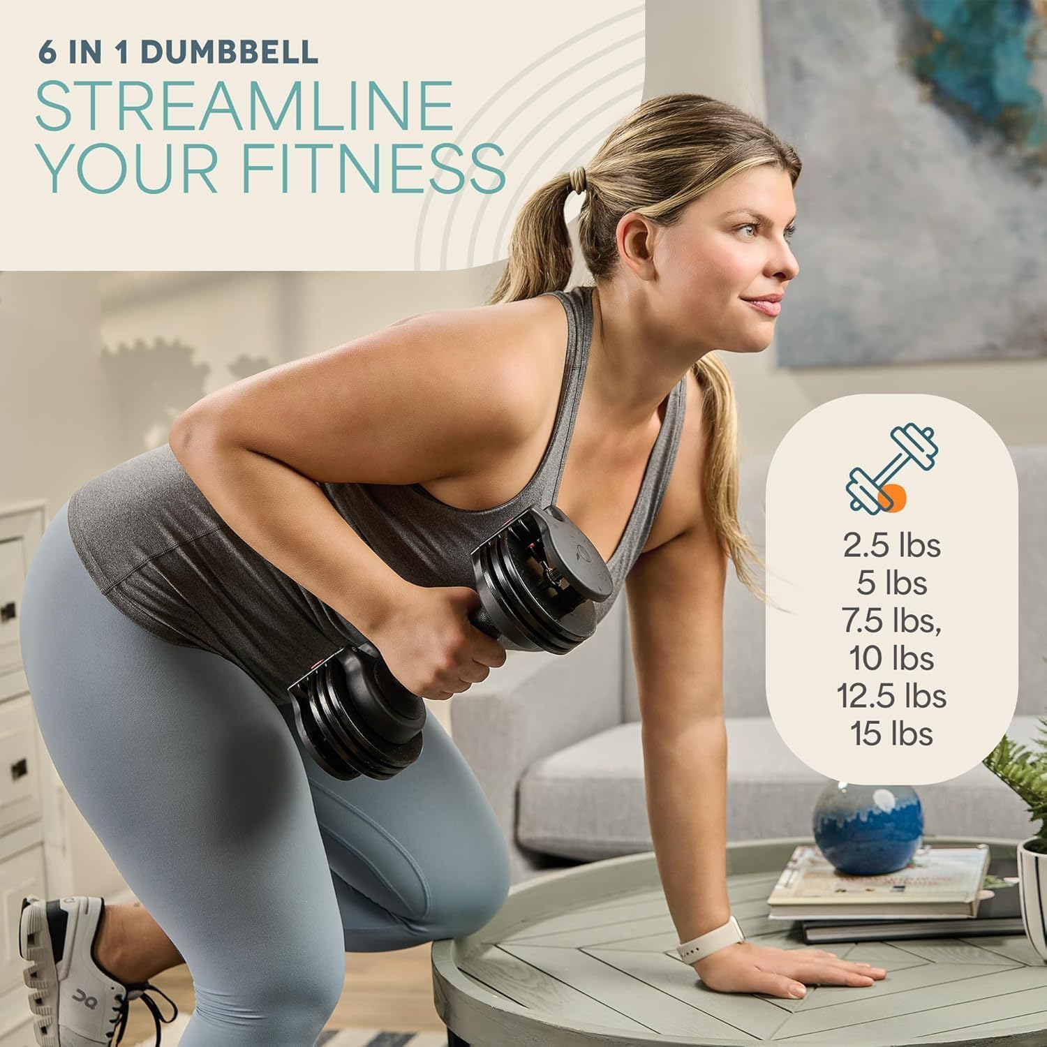 Lifepro Adjustable Dumbbells Set – Quick Adjustment, Anti Slip Handle – Space Saving & Strength Training Weights for Home Gym Exercise & Fitness