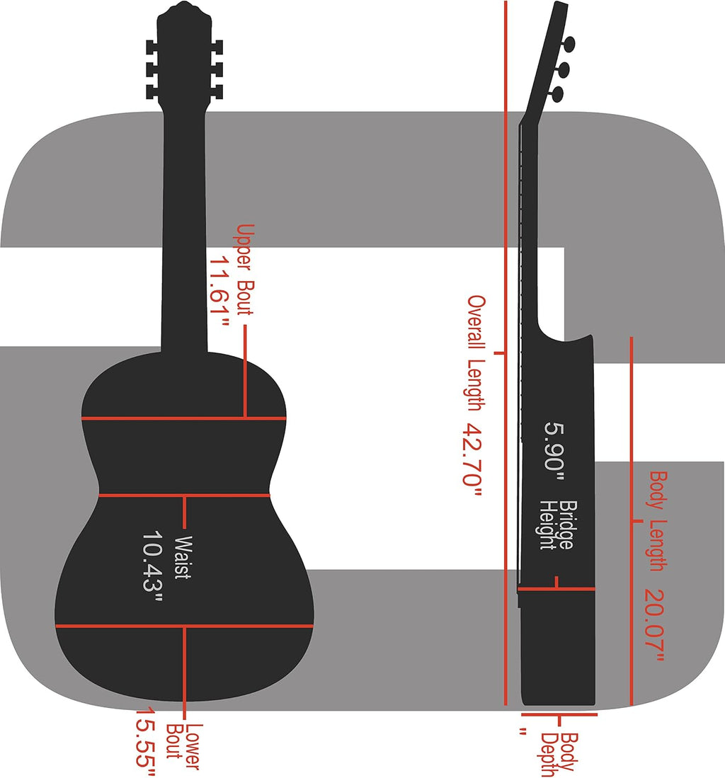 Crossrock Wooden Guitar Case fits 12-Frets 000/OM Acoustic Guitars - Stainless Steel Latches, Sponge Lining, Metal Feet, Storage Space - Vinyl Tweed (CRW620-00012TW)