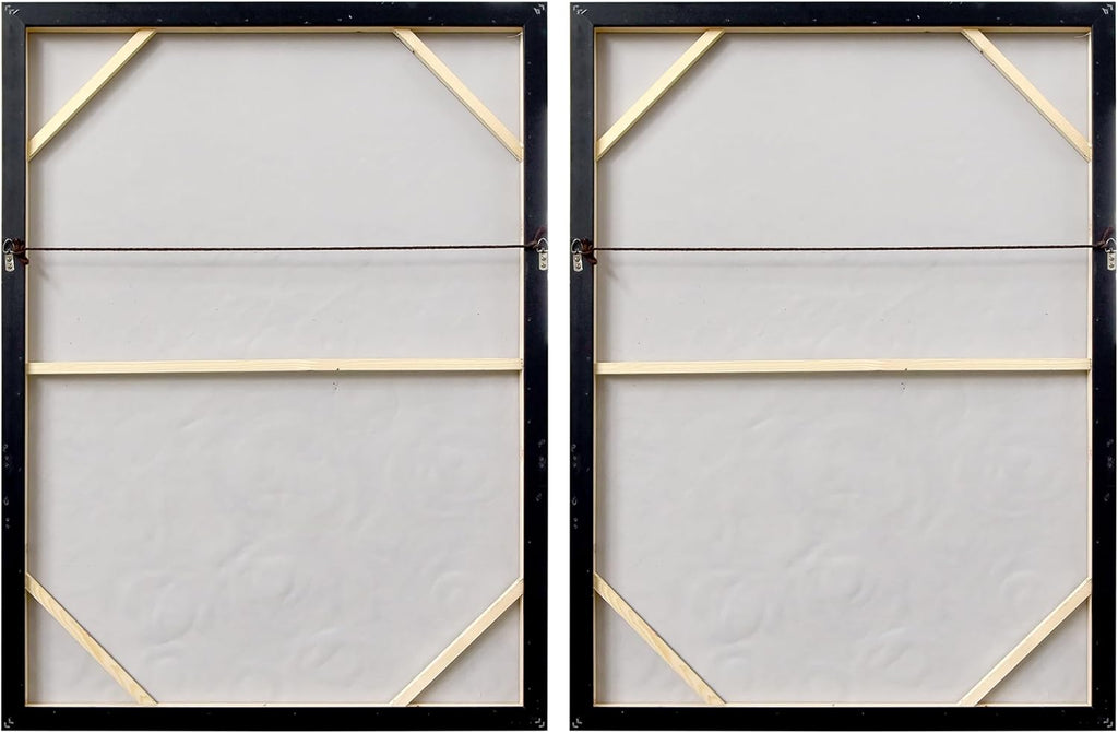 Empire Art Direct Abstract Wall Art Textured Hand Painted Canvas by Martin Edwards, Diptych, 48' x 36' each, Circular Logic