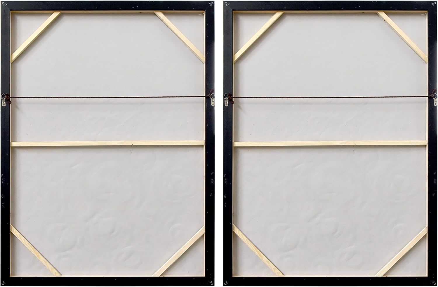 Empire Art Direct Abstract Wall Art Textured Hand Painted Canvas by Martin Edwards, Diptych, 48' x 36' each, Circular Logic