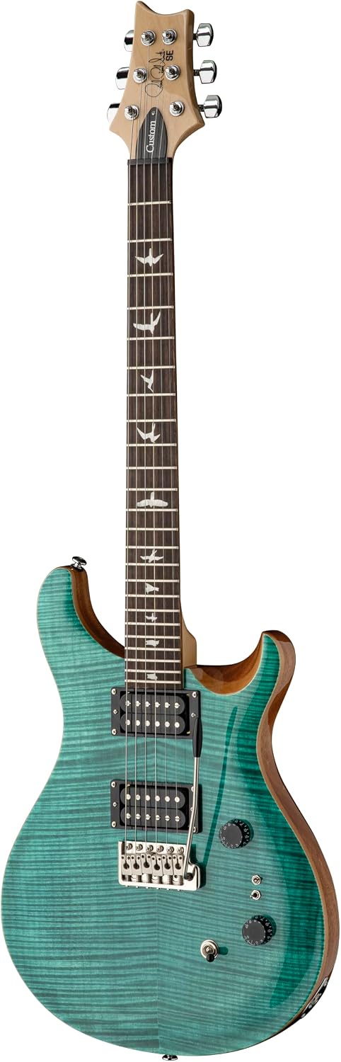 PRS SE Custom 24-08 Electric Guitar, Turquoise with Gig Bag