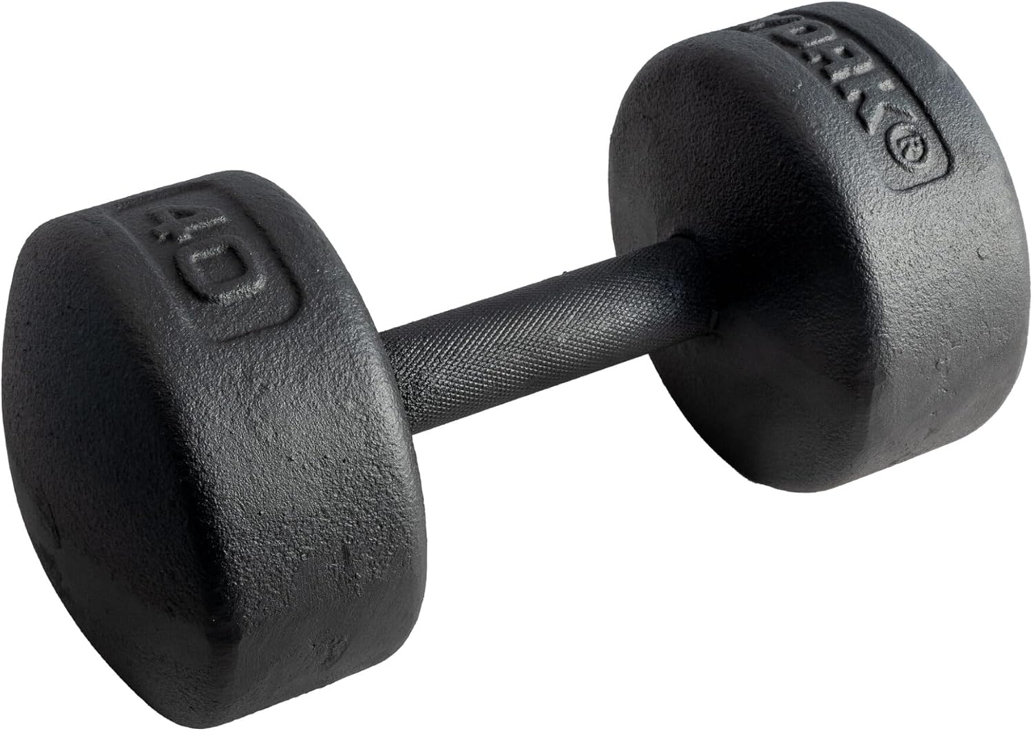 Legacy Solid Round Dumbbell Black – Heavy Duty Cast Iron Hand Weight with Knurled Ergonomic Grip for Strength Training, Muscle Toning, Home Gym Workout – 5 lb to 150 lb In Single & Pair