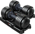 Adjustable Weights Dumbbells Set of 2 with Anti-Slip Texture Handle，5 in 1 Free Adjustable Weights Dumbbells Barbell Set，Home Fitness Weight Set, Dumbbell, Barbell, Kettlebell, Push-up, Home Gym Fitness Workout Equipment For Men Women