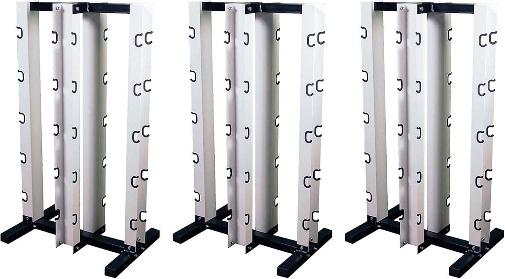 Ader Black Octagon Rubber Dumbbell Set with Rack