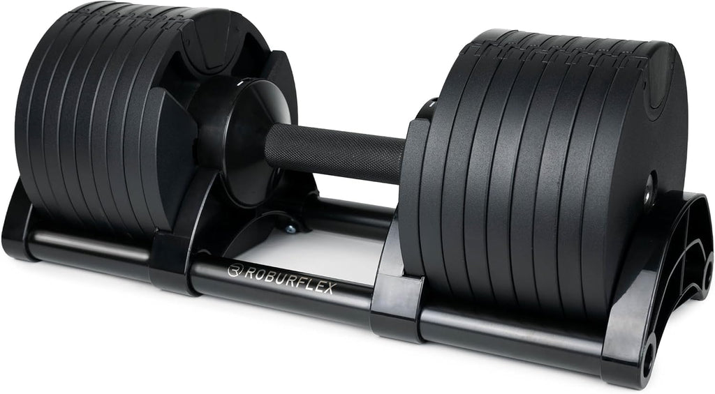 Adjustable Dumbbell (Single) 5-40/80lb, 5lb Increments, for Home Gym Fitness - Upto 20 weight settings