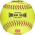 Rawlings | Official Pro Leather Dream Seam Fastpitch Softballs | USA/ASA | WFP12USA | 12' | 12 Count