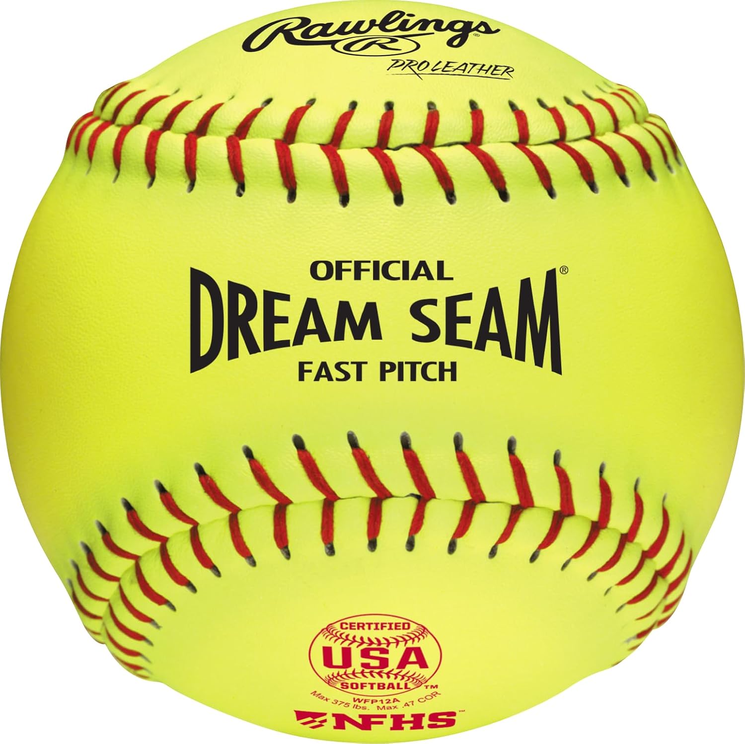 Rawlings | Official Pro Leather Dream Seam Fastpitch Softballs | USA/ASA | WFP12USA | 12' | 12 Count