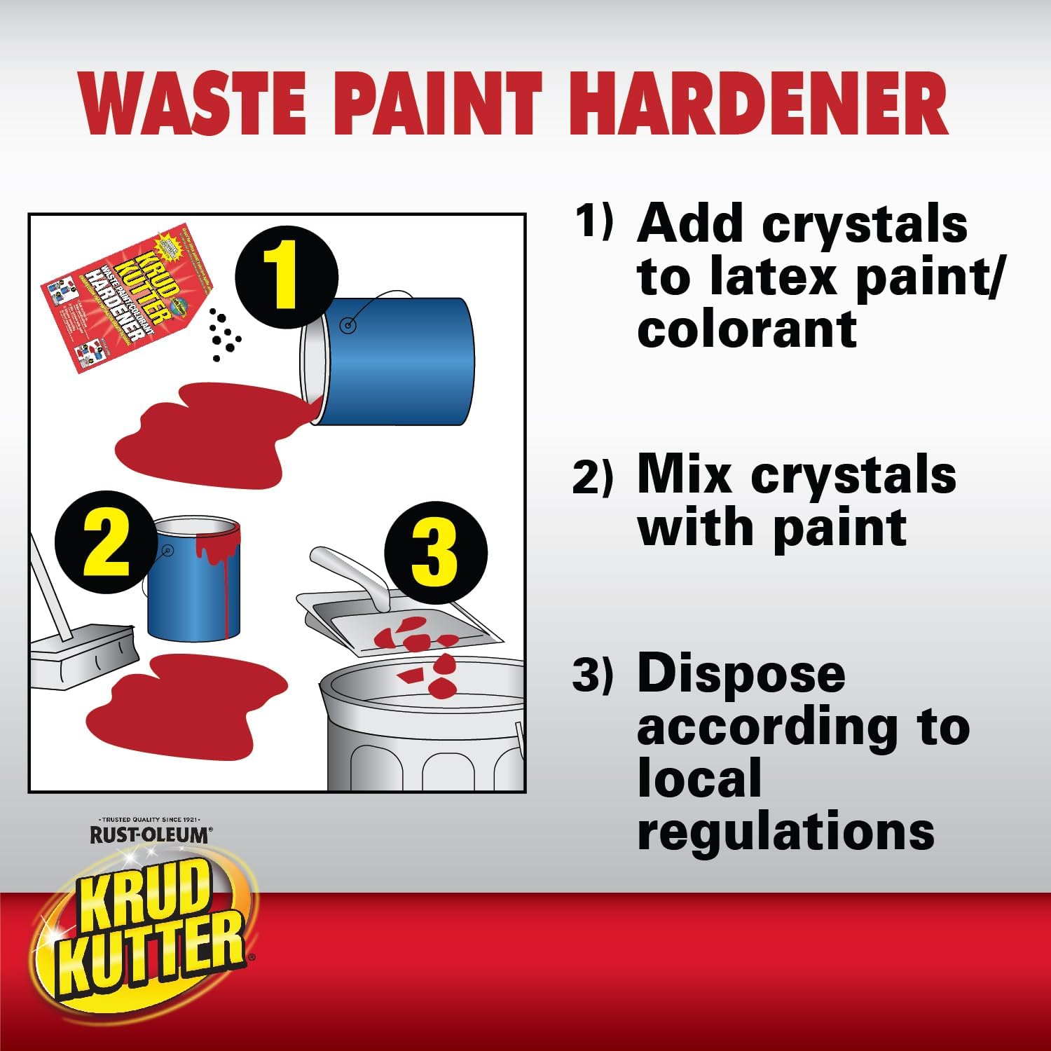 Krud Kutter PH1101 Odorless Waste Paint/Colorant Hardener, 5 Gallon