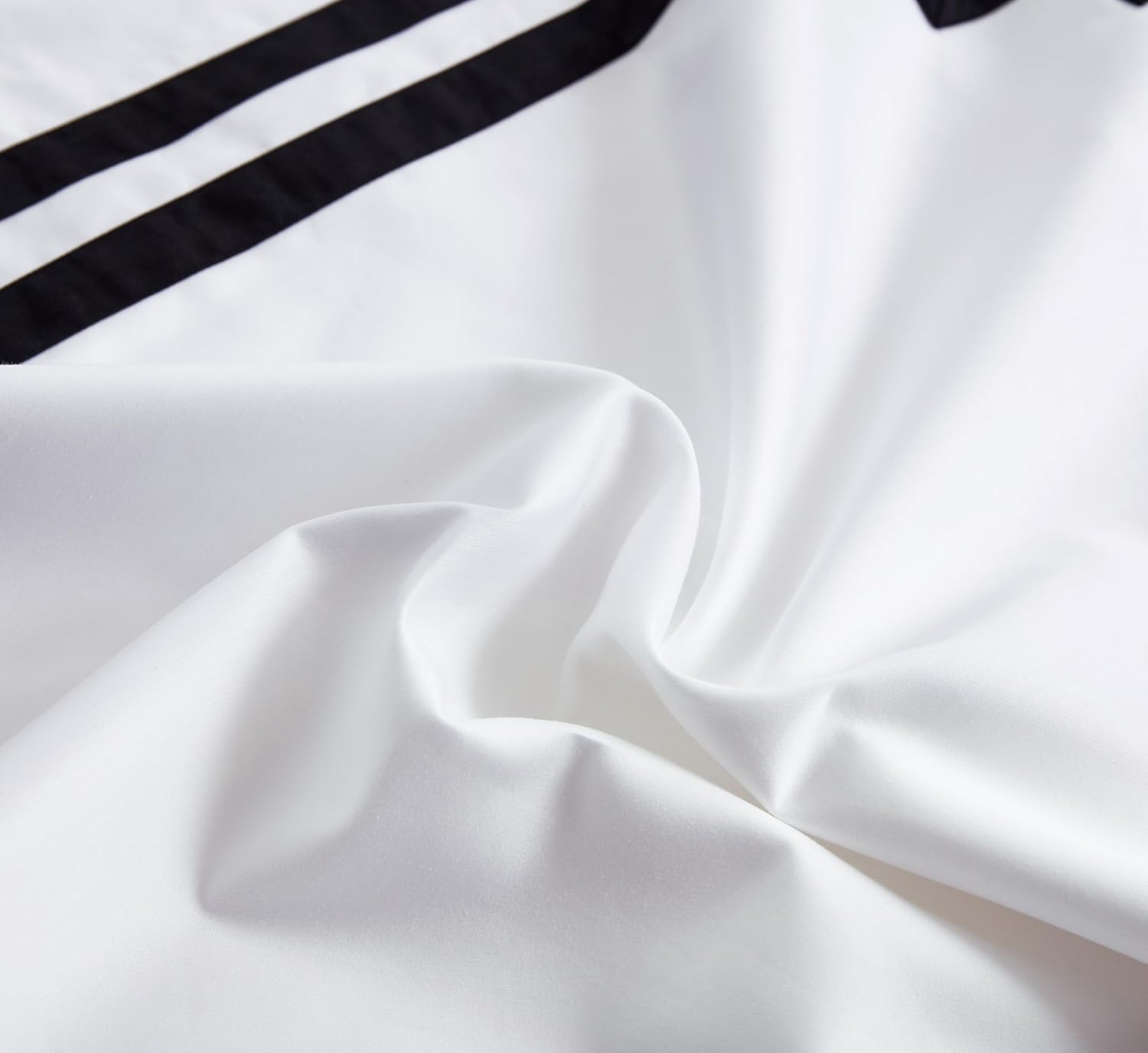 3 Pcs Do Not Include Filling Duvet Cover Set 100% Egyptian Cotton Sateen Luxury 400 TC (White Black, Full)