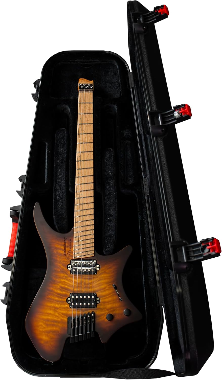 Gator Cases Molded Flight Case For Headless Electric Guitars With TSA Approved Locking Latch; (GTSA-HEADLESSELEC)