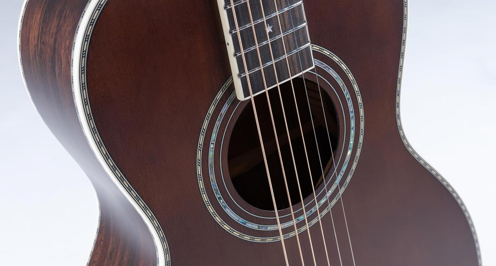 Washburn R310K Victorian Parlor Acoustic Guitar w/Gigbag, Antique Brown