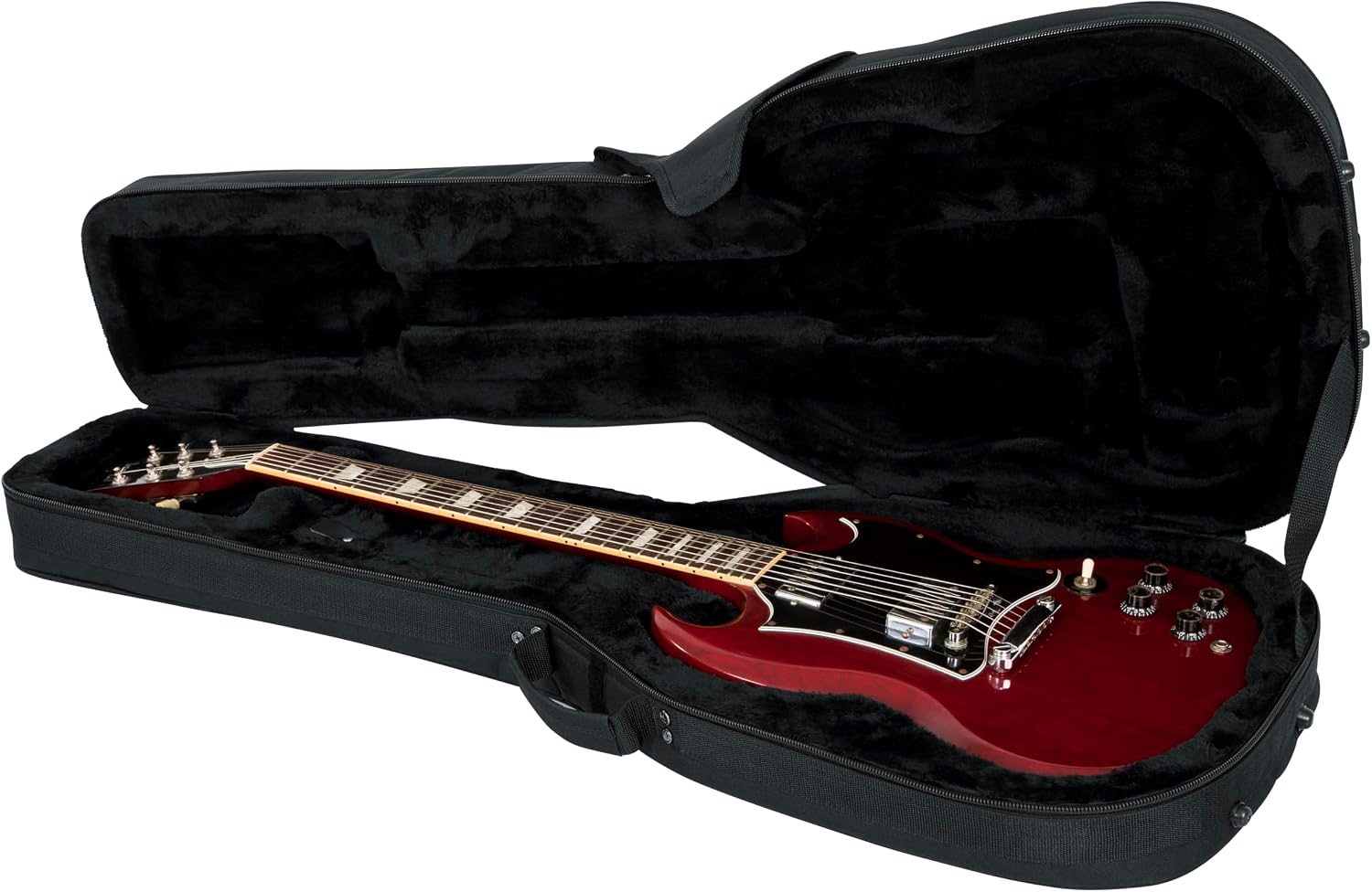 Gator Cases Lightweight Polyfoam Guitar Case For Double Cut Away Electric Guitars (GL-SG)