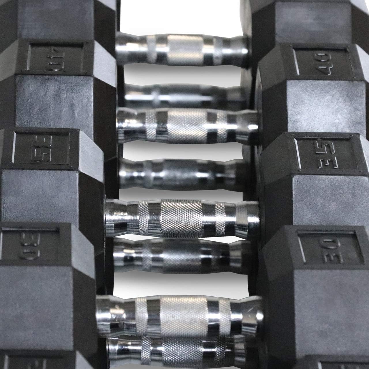 WF Athletic Supply 200Lb Dumbbell Set, 10-30Lb Dumbbell Set with Two-Tier Storage Rack for Muscle Toning, Strength Building & Weight Loss - Multiple Choices Available