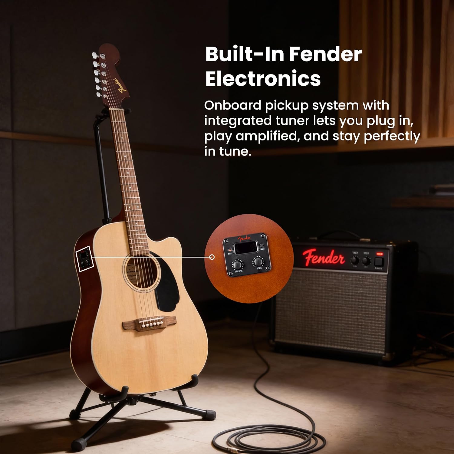 Fender Redondo CE Dreadnought Acoustic-Electric Guitar - Natural