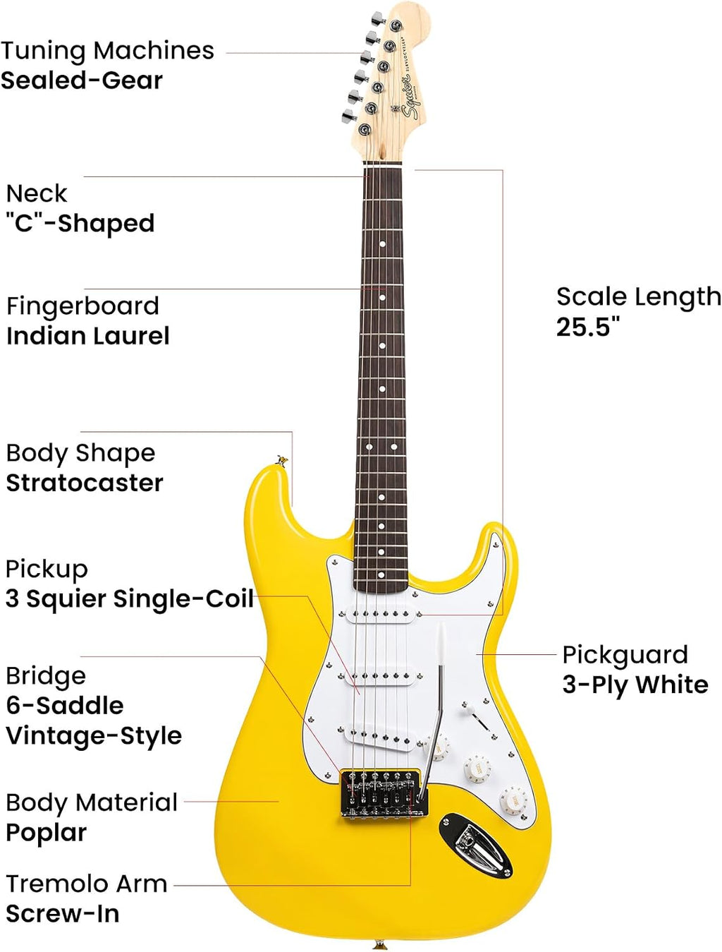 Fender Squier Stratocaster - Graffiti Yellow