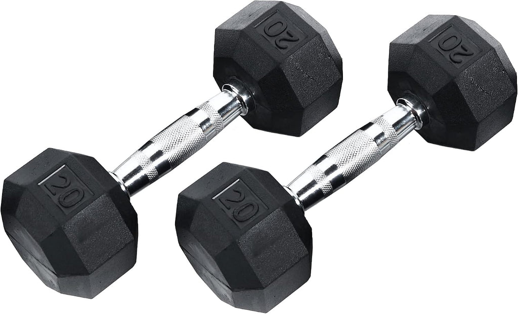 Ader Dumbbell Rack w/ 3-25lb Rubber Dumbbells 6 Pairs