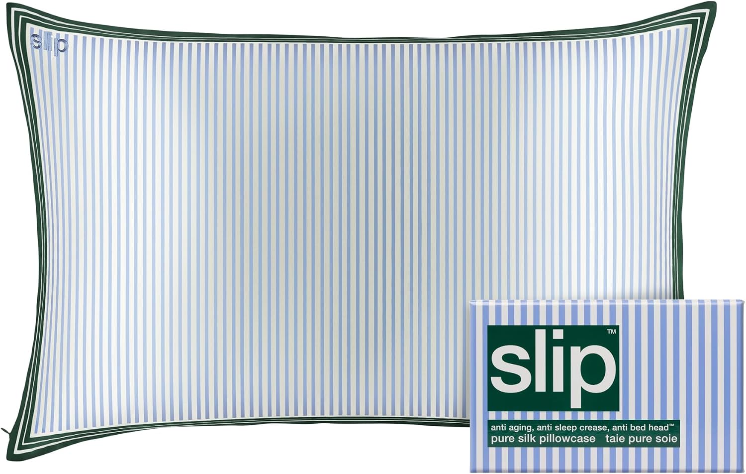slip The Original Queen Pure Silk Pillow Case - 100% Pure 22 Momme Mulberry Silk - Queen Size Standard Pillow Case - Anti-Aging, Anti-BedHead, Anti-Sleep Crease, The Lodge (20' x 30')